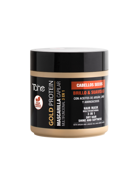 Comprar Mascarilla capilar multifuncional cabellos secos Gold Protein 400ml en Inicio por sólo 11,95 € o un precio específico de 11,95 € en Thalie Care