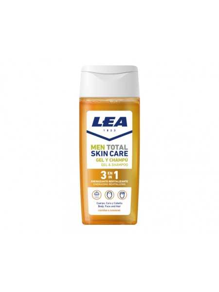 Comprar LEA men total skin care gel y champú energizante y revitalizante 300ml. en Barbería por sólo 2,25 € o un precio específico de 2,25 € en Thalie Care