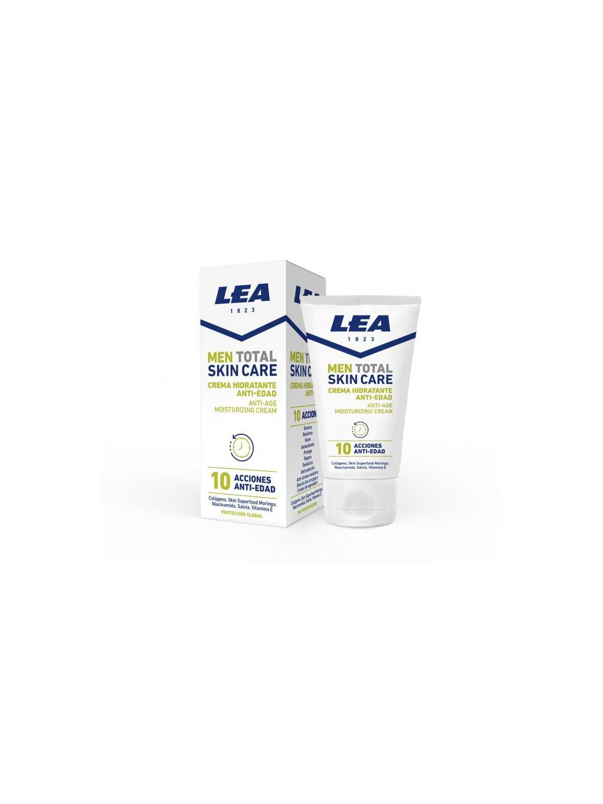 Comprar LEA men total skin care crema hidratante anti edad 50ml. en Inicio por sólo 6,50 € o un precio específico de 6,50 € en Thalie Care