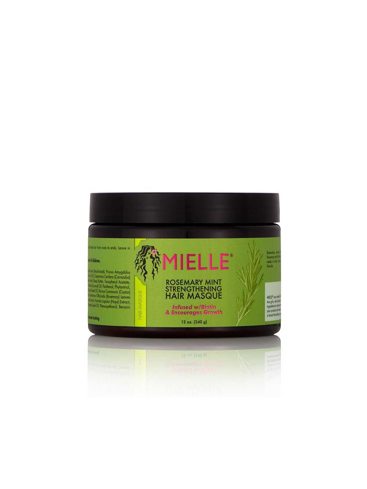 Comprar Mielle Organics Rosemary Mint Strengthening Hair Masque 340g en Método CURLY por sólo 16,37 € o un precio específico de 12,28 € en Thalie Care