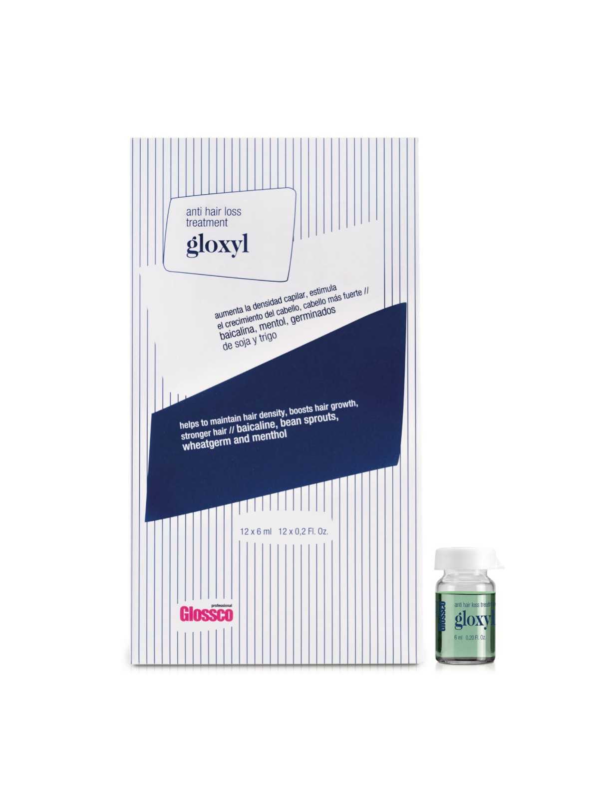 Comprar Glossco Gloxyl tratamiento ampollas anticaída 12*6ml en Inicio por sólo 13,93 € o un precio específico de 13,93 € en Thalie Care