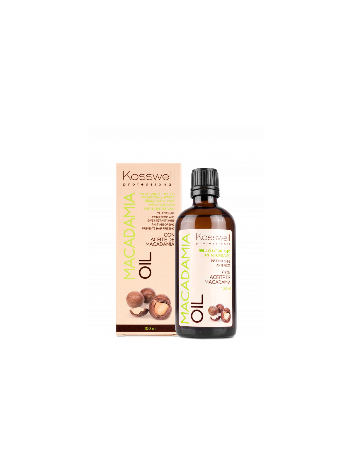 Comprar Kosswell aceite para el cabello reparador con aceite de macadamia 100ml en Inicio por sólo 16,46 € o un precio específico de 16,46 € en Thalie Care