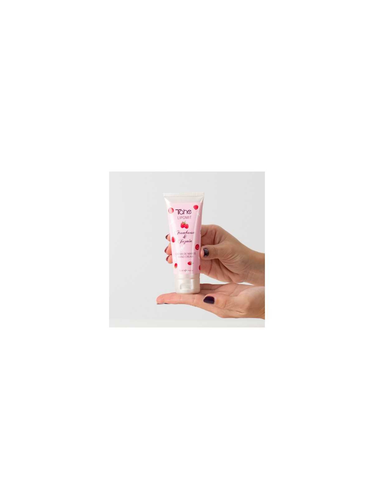 Comprar Crema de manos Lipomit Frambuesa y Jazmín 75ml en Manicura por sólo 3,90 € o un precio específico de 2,99 € en Thalie Care