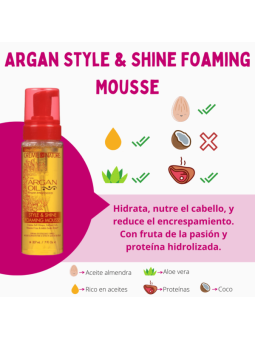 Comprar Creme of Nature Argan Style and Shine Foaming Mousse 207ml en Inicio por sólo 7,99 € o un precio específico de 7,99 € en Thalie Care