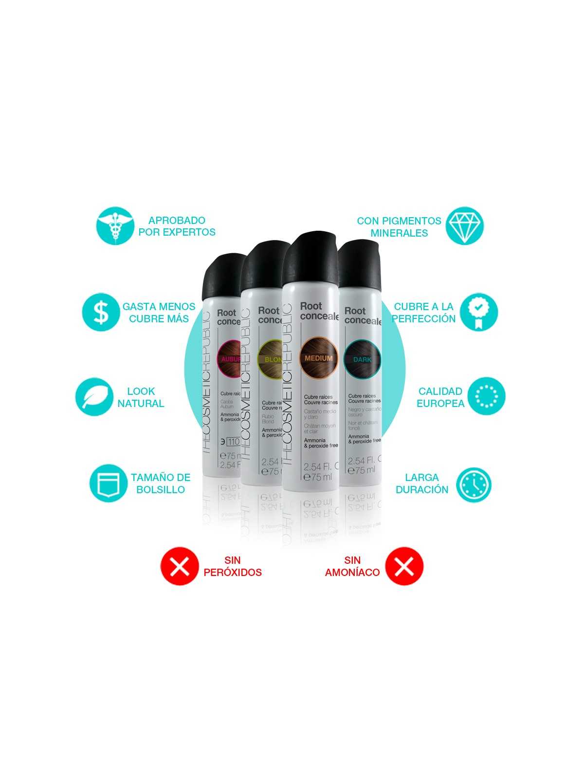 Comprar The cosmetic republic spray corrector de canas Auburn 75ml en Inicio por sólo 8,70 € o un precio específico de 8,70 € en Thalie Care
