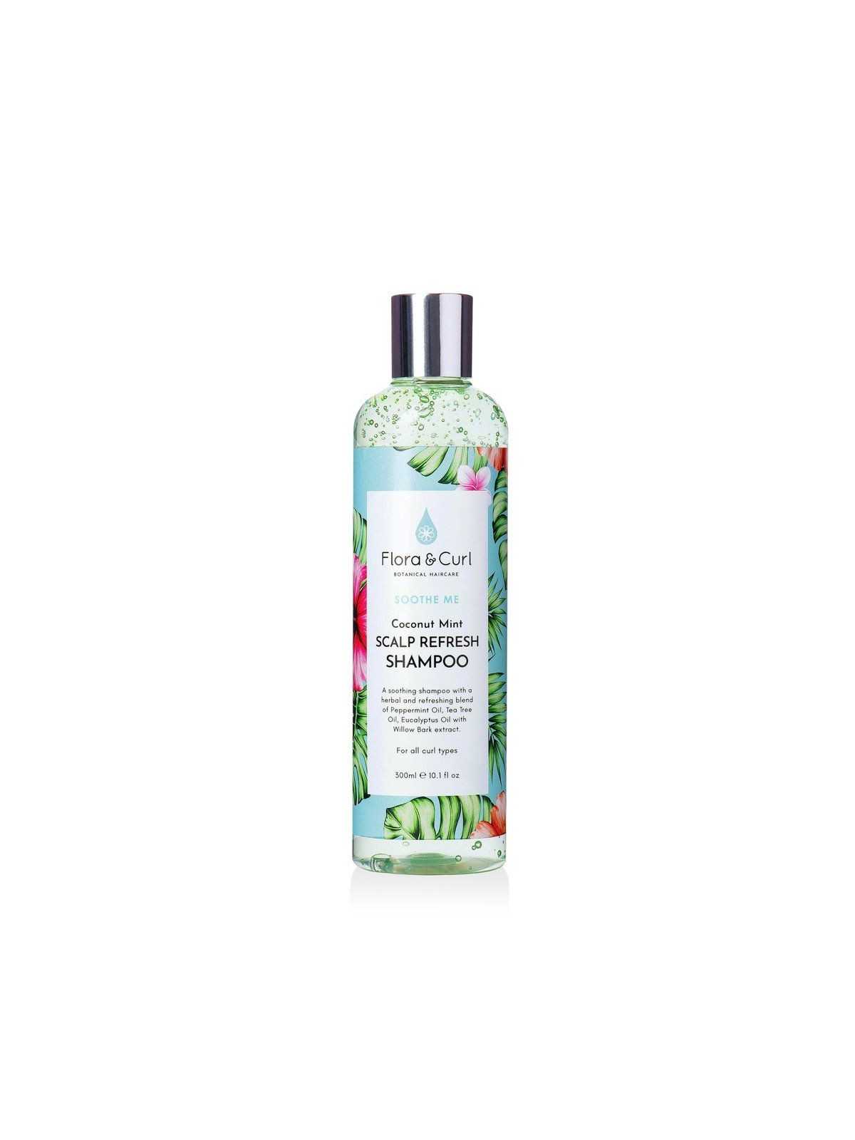 Comprar Flora And Curl Coconut Mint Scalp Refresh Shampoo 300ml en Método CURLY por sólo 20,99 € o un precio específico de 20,99 € en Thalie Care