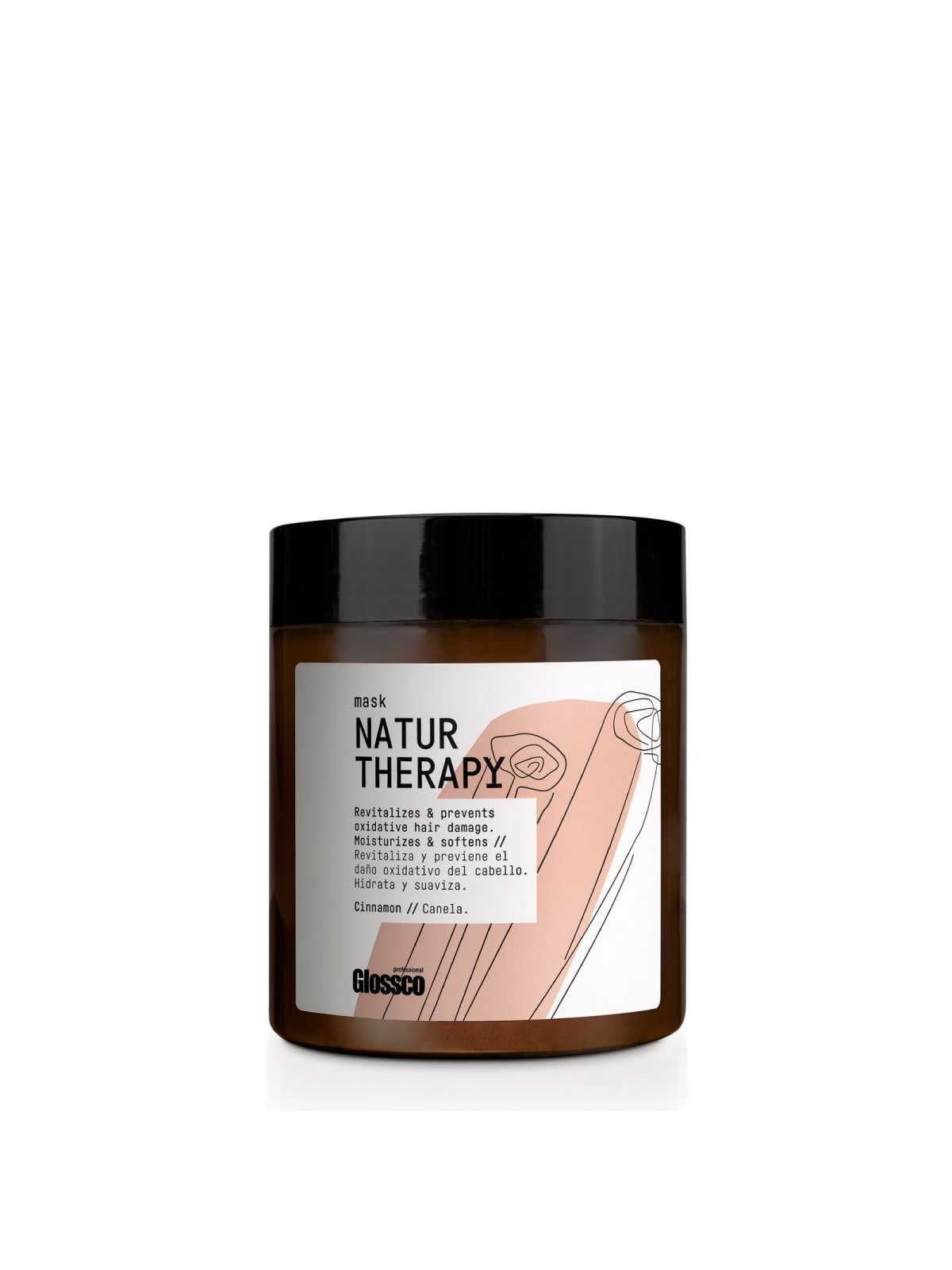 Comprar Mascarilla Natur Therapy Glossco Canela | Revitaliza y previene el daño oxidativo del cabello | Hidrata y suaviza | 500 ml en Peluquería por sólo 16,94 € o un precio específico de 16,94 € en Thalie Care