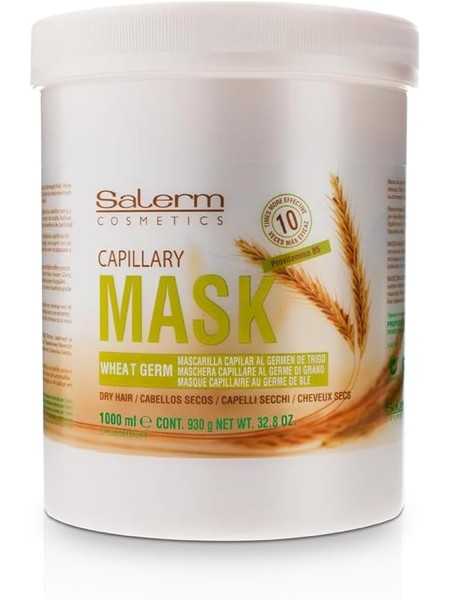 Comprar Salerm mascarilla germen de trigo 1000ml con provitamina B5 en Tratamiento por sólo 31,50 € o un precio específico de 28,35 € en Thalie Care