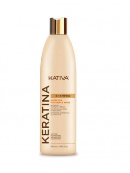 Comprar Champú Kativa Keratina nutrición 550ml | Suavidad, brillo, reconstrucción | Cabellos dañados y secos | Sin sales ni Sulfatos en Champú por sólo 11,49 € o un precio específico de 11,49 € en Thalie Care