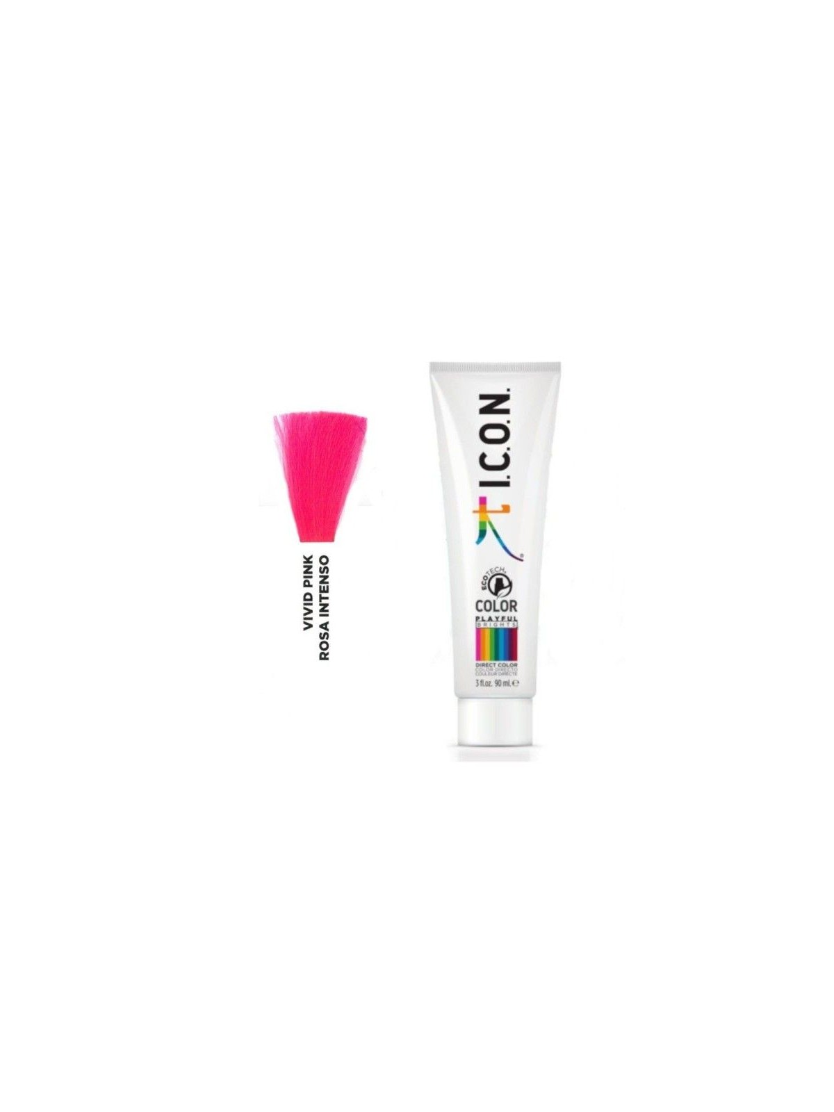 Comprar Playful Brights I.C.O.N. Tinte Semipermanente de Fantasía Rosa Intenso 90ml en Peluquería por sólo 17,50 € o un precio específico de 14,88 € en Thalie Care