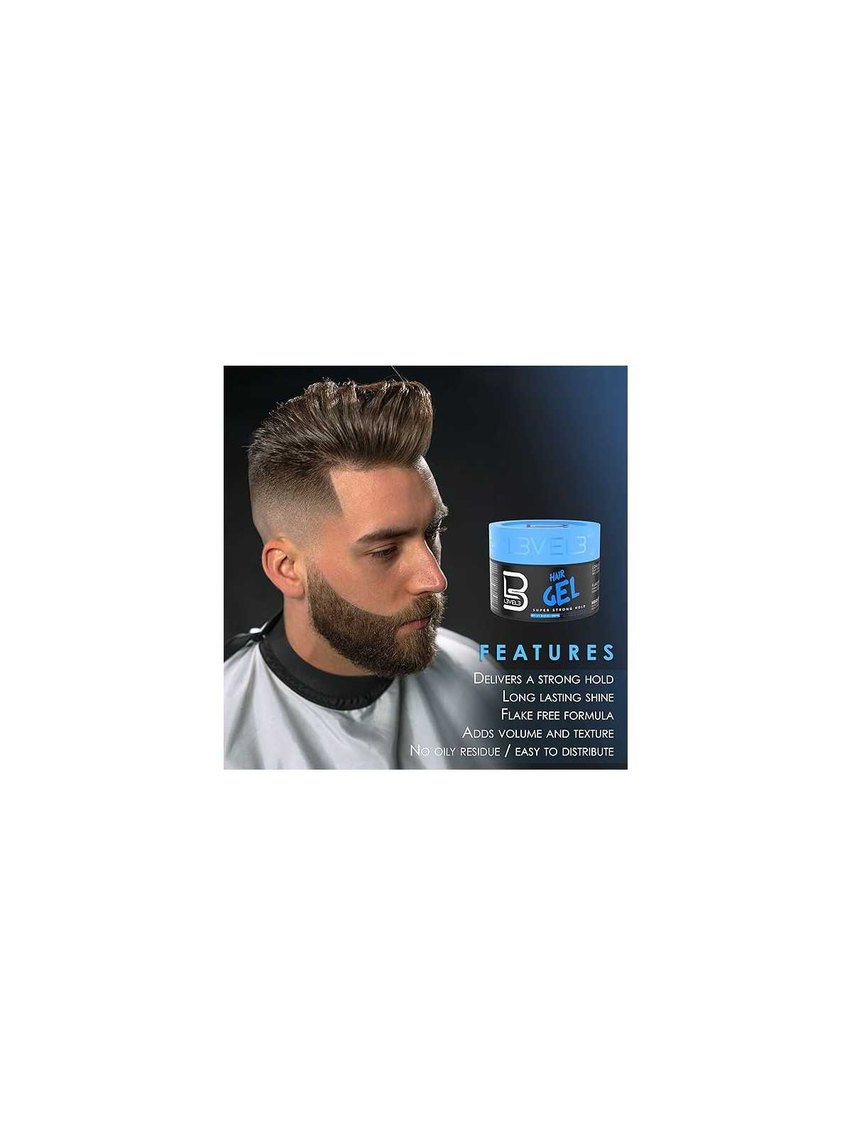 Comprar Strong Hair Gel L3VEL3 – Gel fuerte para pelo hombre en Barbería por sólo 4,10 € o un precio específico de 3,49 € en Thalie Care