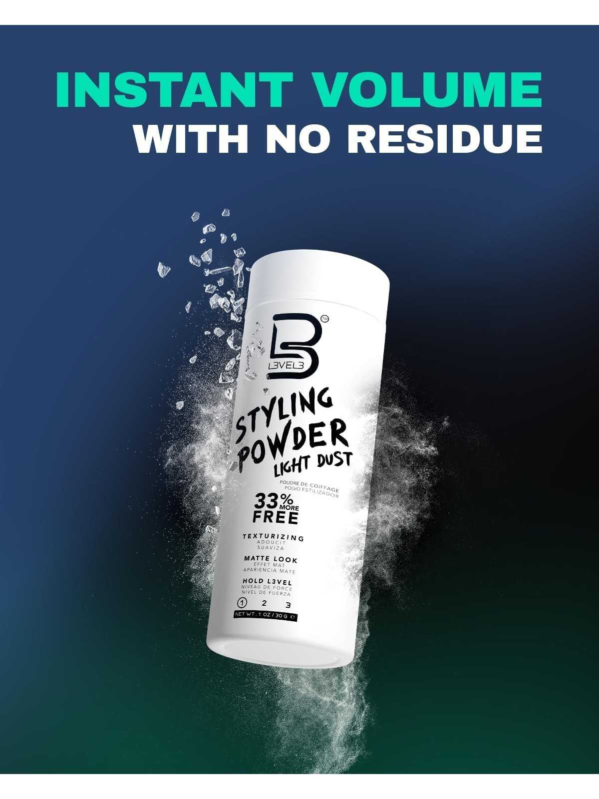 Comprar L3VEL3 Styling Powder Light Dust 30gr|Fijación Ligera|Polvos voluminizadores para peinado|Aspecto más natura en Barbería por sólo 10,40 € o un precio específico de 10,40 € en Thalie Care
