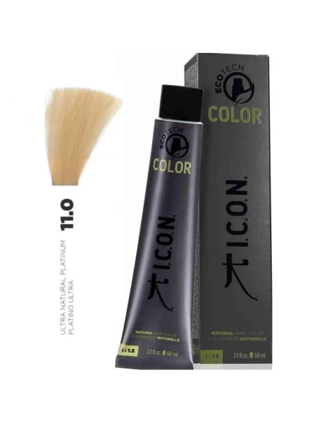 Comprar Tinte ICON Ecotech 11.0 Platino Ultra 60ml en Peluquería por sólo 16,50 € o un precio específico de 13,20 € en Thalie Care