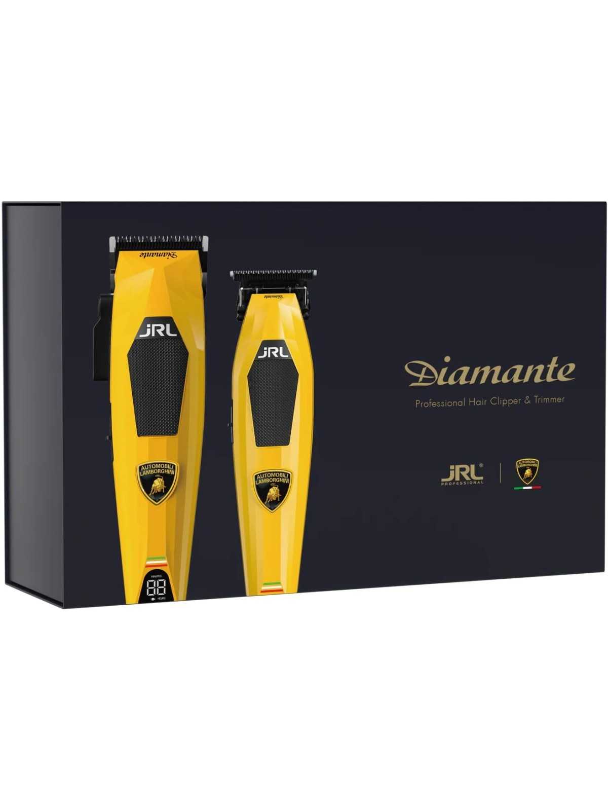 Comprar JRL x Lamborghini Diamante Collection – Pack Profesional Clipper + Trimmer | Edición Limitada Amarilla en Máquinas de cortar por sólo 417,45 € o un precio específico de 375,71 € en Thalie Care