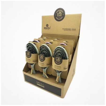 Expositor 12 cepillos Biospiral Bifull ecológicos para venta en salón
