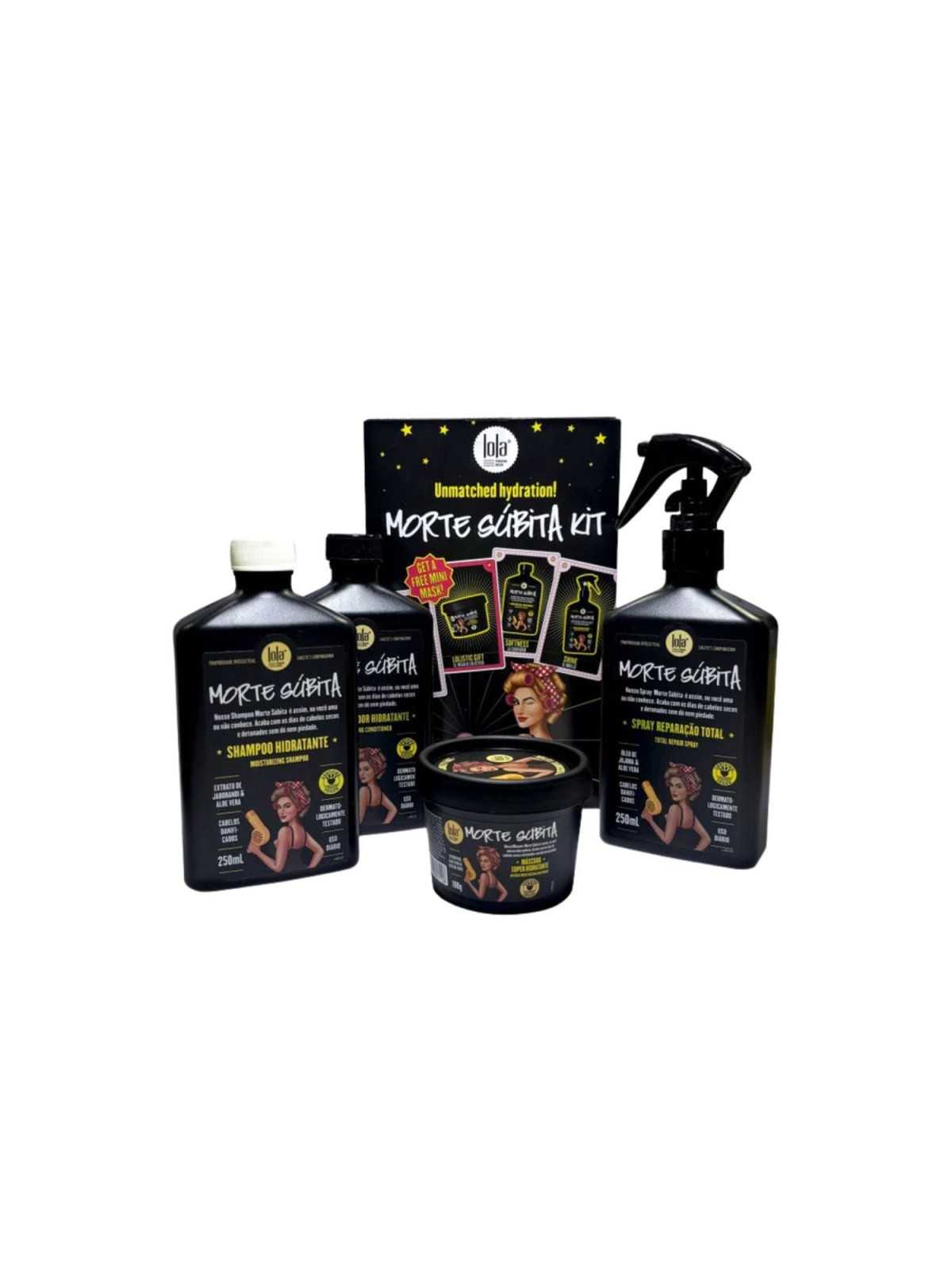 Comprar KIT Lola Cosmetics Morte Súbita Shampoo + Acondicionador + Total Repair Spray + Mascarilla en Método CURLY por sólo 26,99 € o un precio específico de 26,99 € en Thalie Care