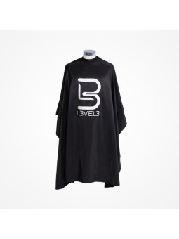 Comprar L3VEL3 Capa de Corte Profesional con Cuello de Goma Negra – Resistente al agua y químicos en Barbería por sólo 20,90 € o un precio específico de 20,90 € en Thalie Care