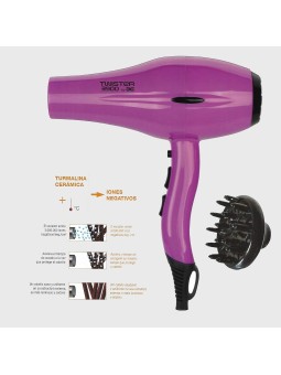 Regala Secador profesional iónico Asuer Twister 3900 Fucsia – 2200 W con nuestra selección de Secadores por tan sólo 33,85 € o precio específico 33,85 € en Thalie Care