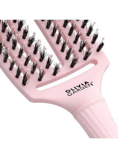 Comprar Olivia Garden Fingerbrush – Cepillo desenredante rosa pastel (talla M, nylon/jabalí) en Cepillos y Peines por sólo 23,50 € o un precio específico de 23,50 € en Thalie Care