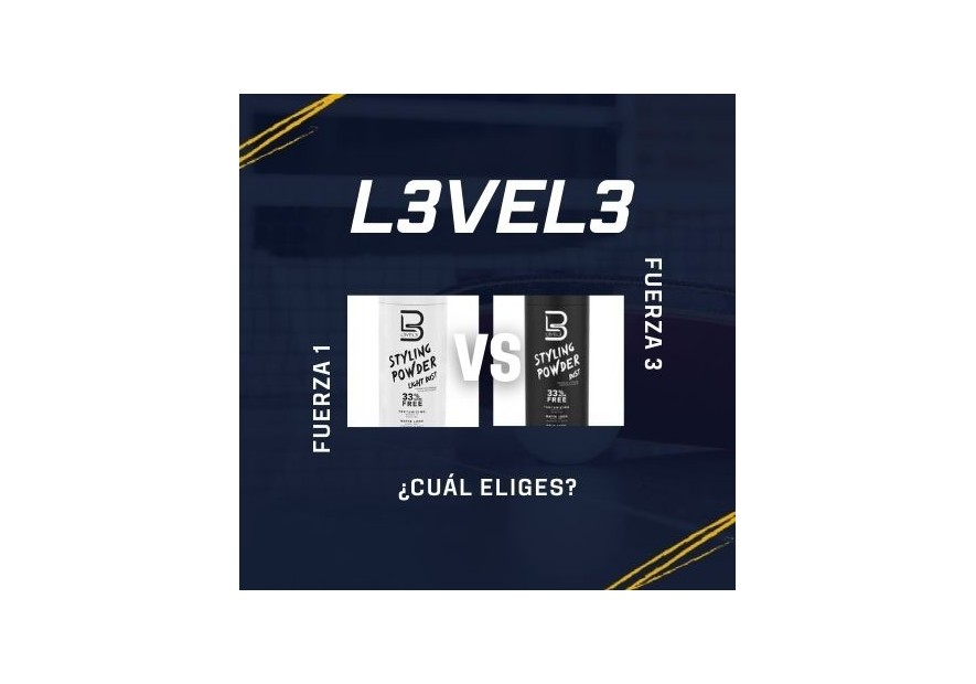L3VEL3 fuerza 1 vs fuerza 3: elige tu fijación y potencia tu look con polvo de volumen